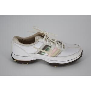 Nike Air Brassie 317466-122 Leather Golf Shoes White & Pink Size 7 Women's